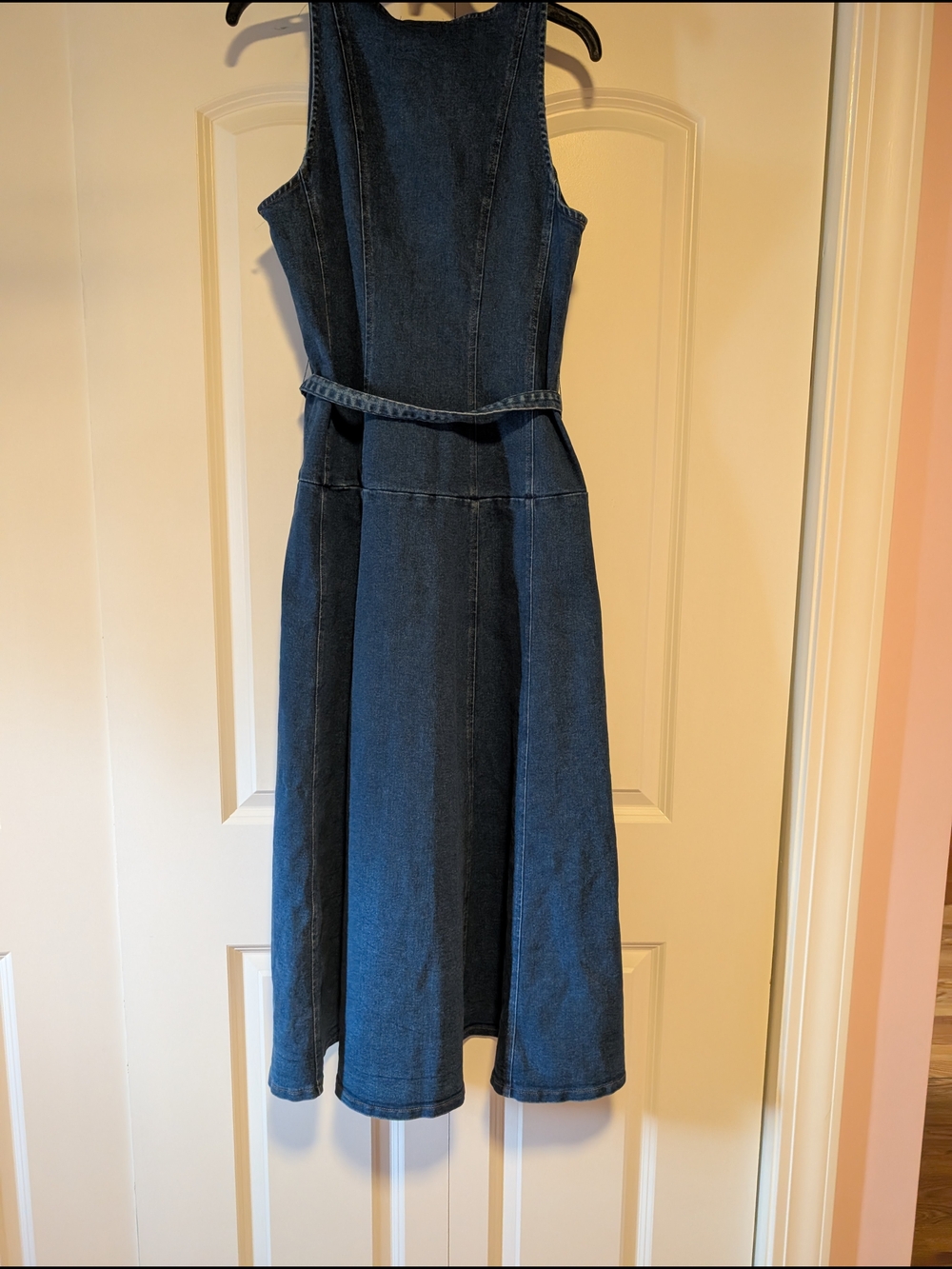 FLYING TOMATO Belted Denim Midi Dress - Picture 6 of 8